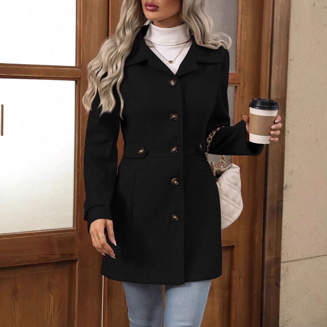 Kaelis | Abrigo midi elegante urbano