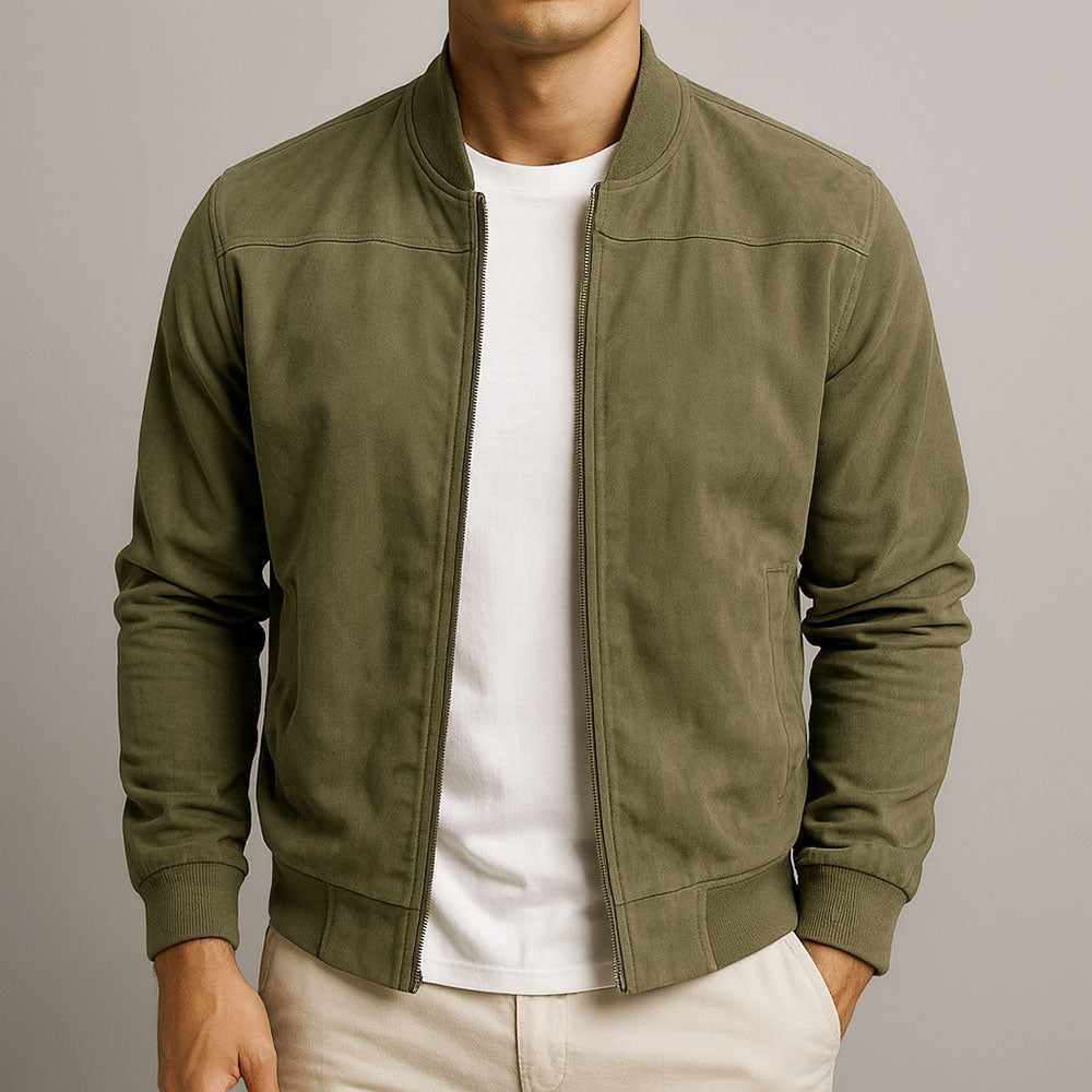 Amiro | Chaqueta bomber de ante elegante