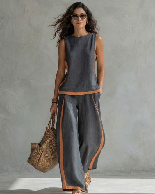 Leila | Conjunto Elegante de Algodón y Lino