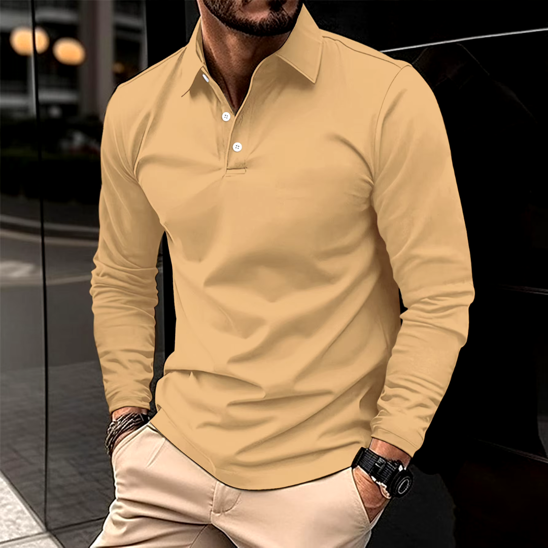 Ethan| Polo Casual de Manga Larga
